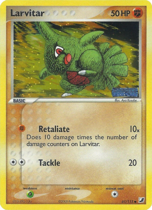 Larvitar (61/115) (Stamped) [EX: Unseen Forces] - for just $10.60! 