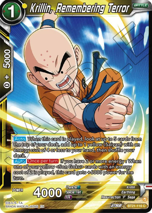 Krillin, Remembering Terror (BT21-116) [Wild Resurgence] - for just $0.10! 