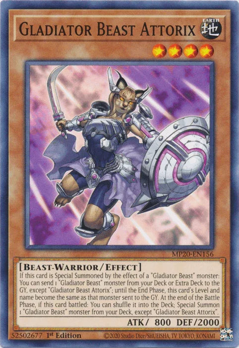 Gladiator Beast Attorix [MP20-EN156] Common - for just $0.10! 