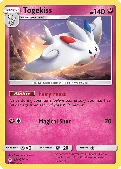 Togekiss (138/214) [Sun & Moon: Unbroken Bonds] - for just $0.60! 