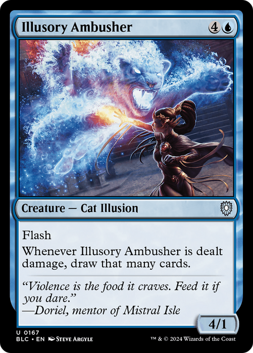 Illusory Ambusher (BLC-167) - Bloomburrow Commander - for just $0.07! 