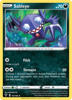Sableye (105/185) [Sword & Shield: Vivid Voltage] - for just $0.10! 