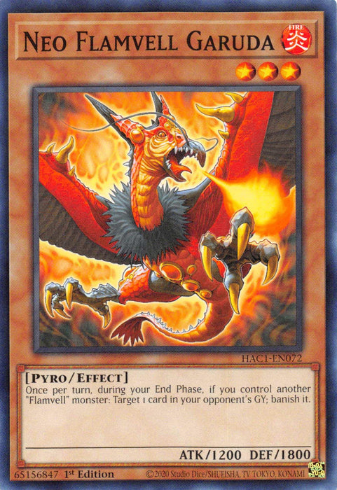 Neo Flamvell Garuda [HAC1-EN072] Common - for just $0.10! 