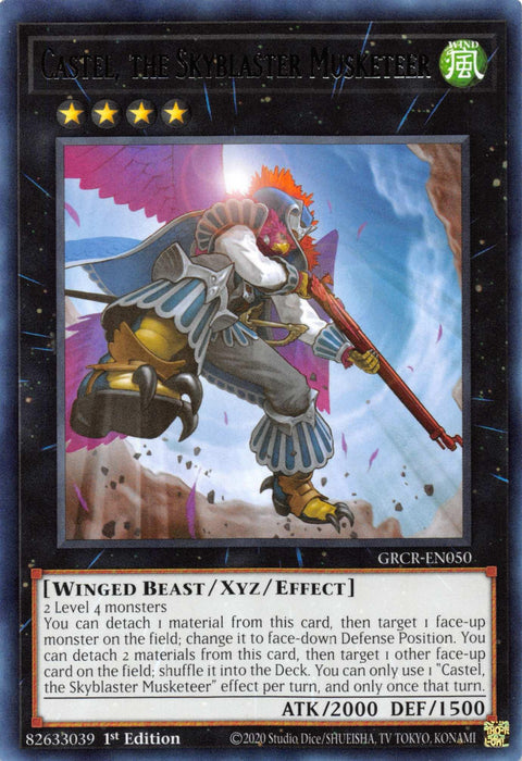 Castel, the Skyblaster Musketeer [GRCR-EN050] Rare - for just $0.10! 