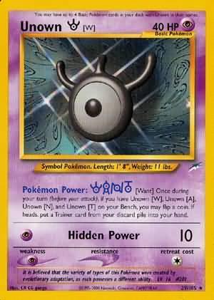 Unown [W] (29/105) [Neo Destiny Unlimited] - for just $4.40! 