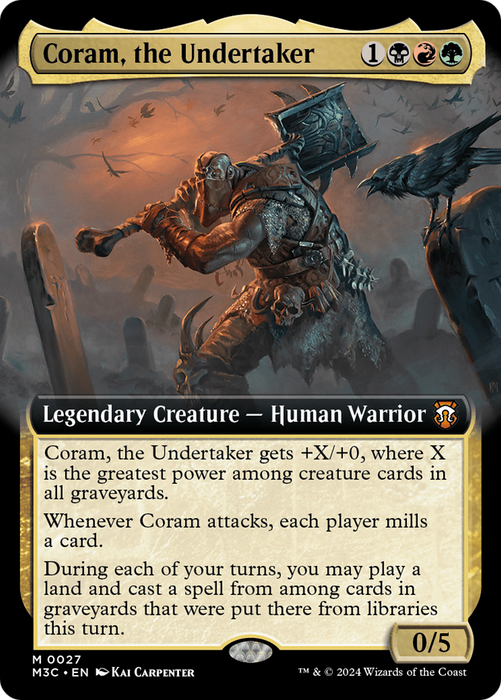 Coram, the Undertaker (M3C-027) - Modern Horizons 3 Commander: (Extended Art) - for just $0.10! 