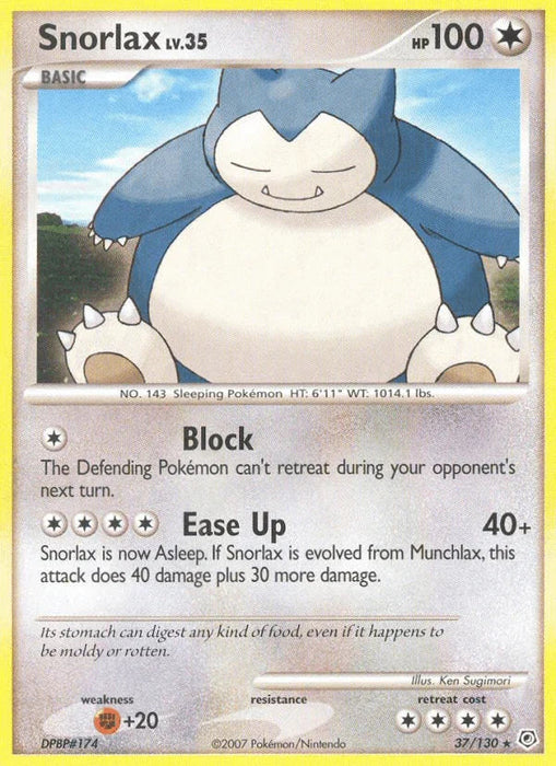 Snorlax (37/130) [Diamond & Pearl: Base Set] - for just $8.35! 