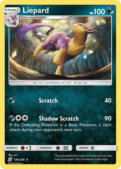 Liepard (136/236) [Sun & Moon: Unified Minds] - for just $0.15! 