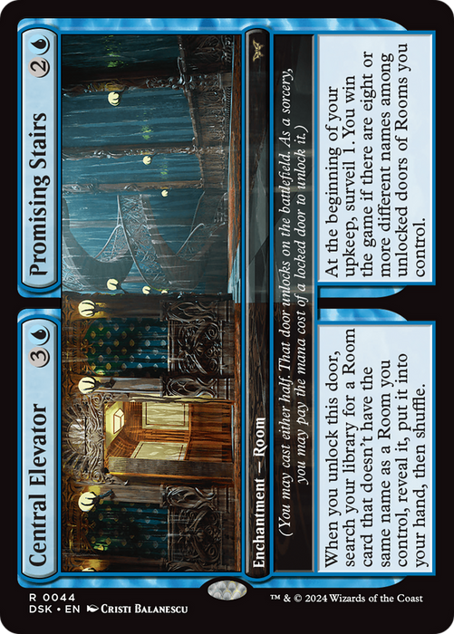 Central Elevator // Promising Stairs (DSK-044) - Duskmourn: House of Horror Foil - for just $0.06! 