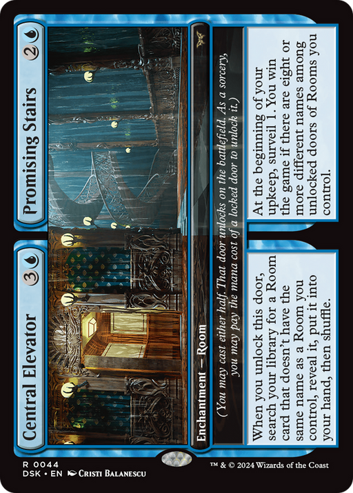 Central Elevator // Promising Stairs (DSK-044) - Duskmourn: House of Horror - for just $0.05! 