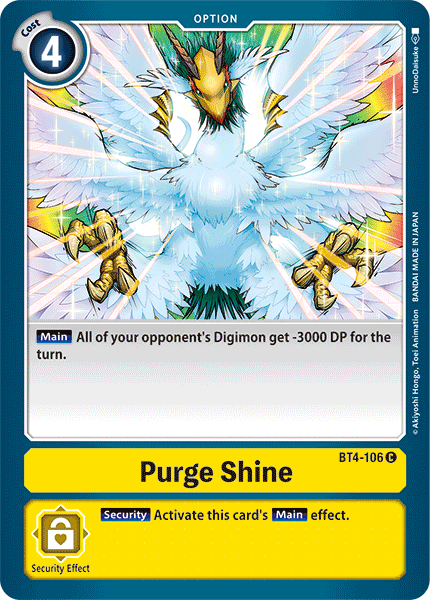 Purge Shine [BT4-106] [Great Legend] - Just $0.09! Shop now at Retro Gaming of Denver