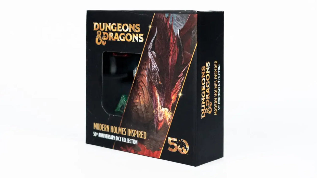 D&D 50th Anniversary Modern Holmes Inspired Dice Set - for just $24.99! 