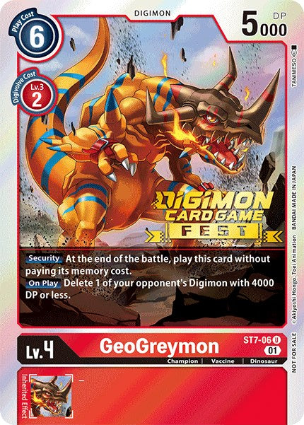 GeoGreymon [ST7-06] (Digimon Card Game Fest 2022) [Starter Deck: Gallantmon Promos] - Just $0.09! Shop now at Retro Gaming of Denver