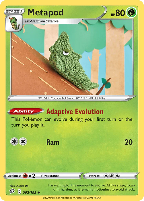 Metapod (002/192) [Sword & Shield: Rebel Clash] - for just $0.20! 
