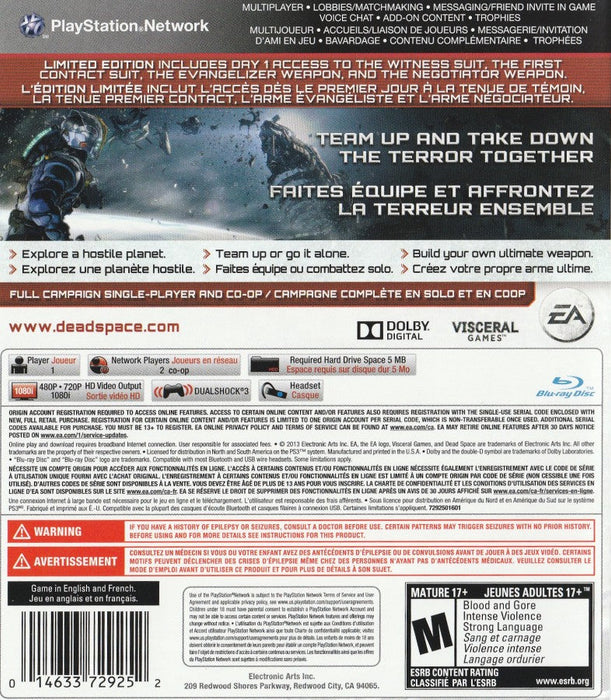 Dead Space 3 [Limited Edition] – PlayStation 3 (PS3) - for just $12.99! 