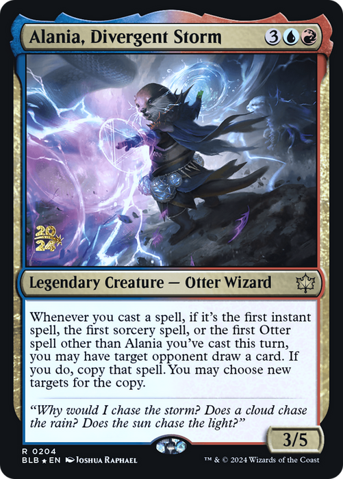 Alania, Divergent Storm (PRE-204) - Bloomburrow Promos Foil - for just $0.17! 