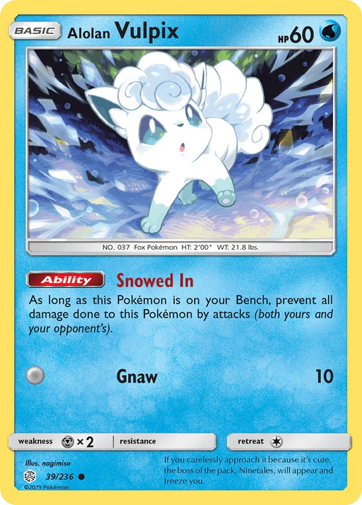 Alolan Vulpix (39/236) [Sun & Moon: Cosmic Eclipse] - for just $0.20! 