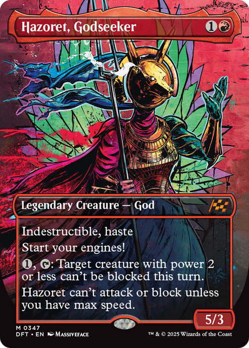 Hazoret, Godseeker (DFT-347) - Aetherdrift (Borderless) Foil - for just $0.47! 