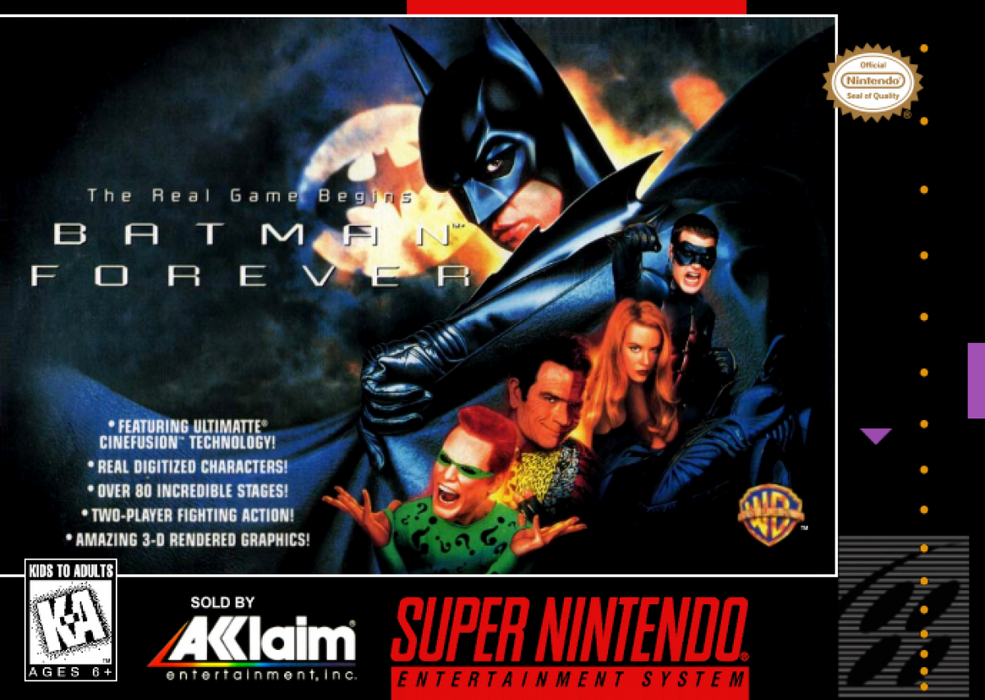 Batman Forever – Super Nintendo Entertainment System (SNES) - for just $7.99! 