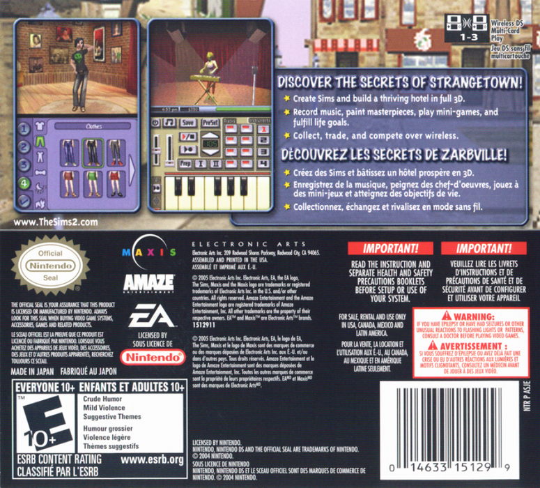 The Sims 2 – Nintendo DS (DS) - for just $0! 