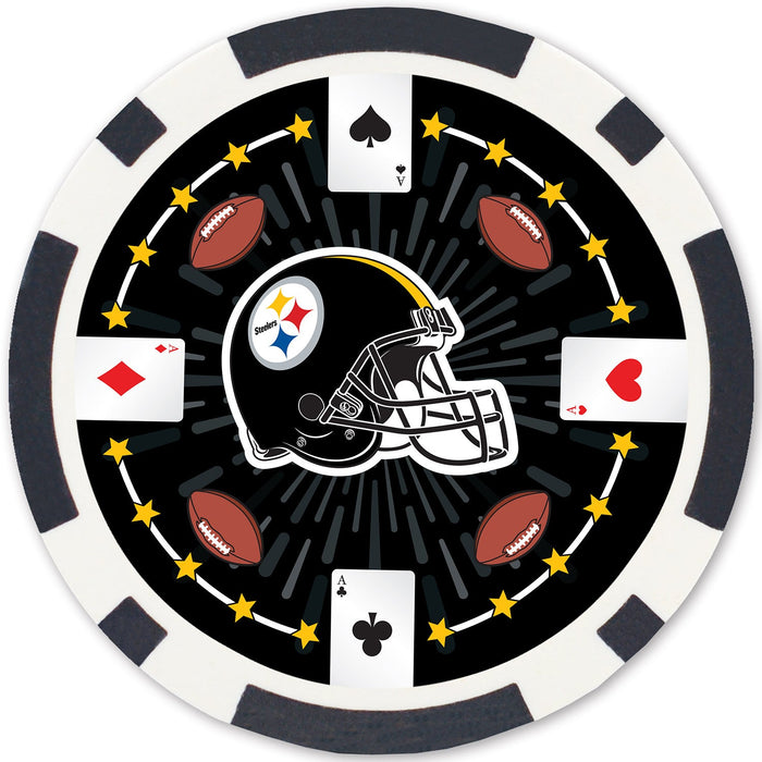 Pittsburgh Steelers 100 Piece Poker Chips - Just $29.99! Shop now at Retro Gaming of Denver