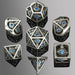 Dragon's Eye Hollow Metal Dice Set - Aqua Blue Gems - for just $99.99! 