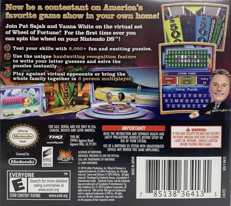 Wheel of Fortune – Nintendo DS (DS) - for just $0! 