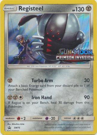Registeel (SM75) (Staff Prerelease Promo) [Sun & Moon: Black Star Promos] - for just $20.80! 