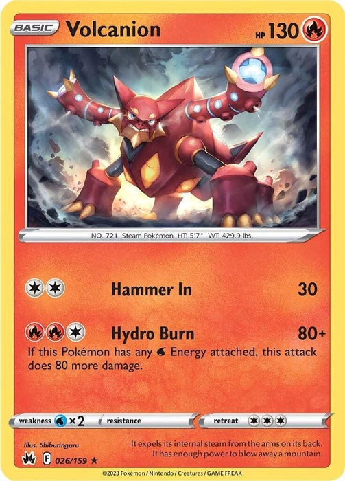 Volcanion (026/159) [Sword & Shield: Crown Zenith] - for just $0.10! 