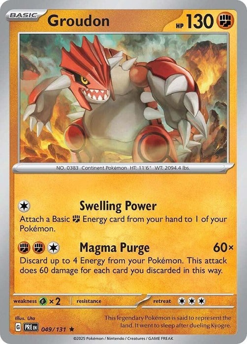 Groudon (049/131) [Scarlet & Violet: Prismatic Evolutions] - for just $0.10! 