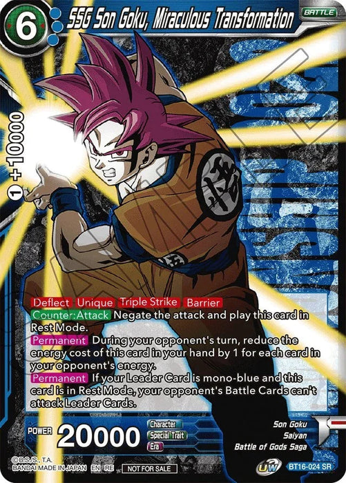 SSG Son Goku, Miraculous Transformation (Championship 2022) (BT15-024) [Promotion Cards] - for just $1.40! 