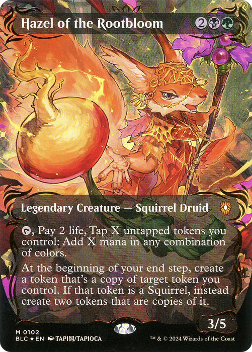 Hazel of the Rootbloom (BLC-102) - Bloomburrow Commander (Borderless) Foil - for just $131.14! 