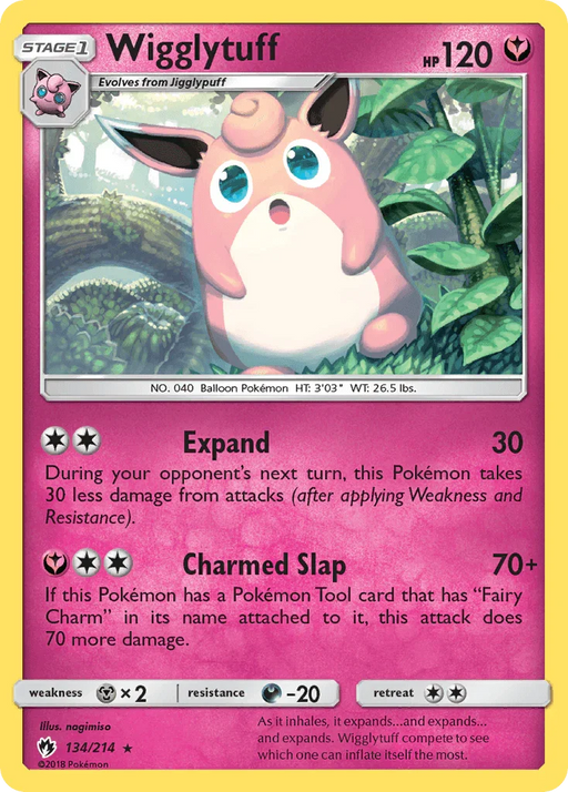Wigglytuff (134/214) [Sun & Moon: Lost Thunder] - for just $0.50! 