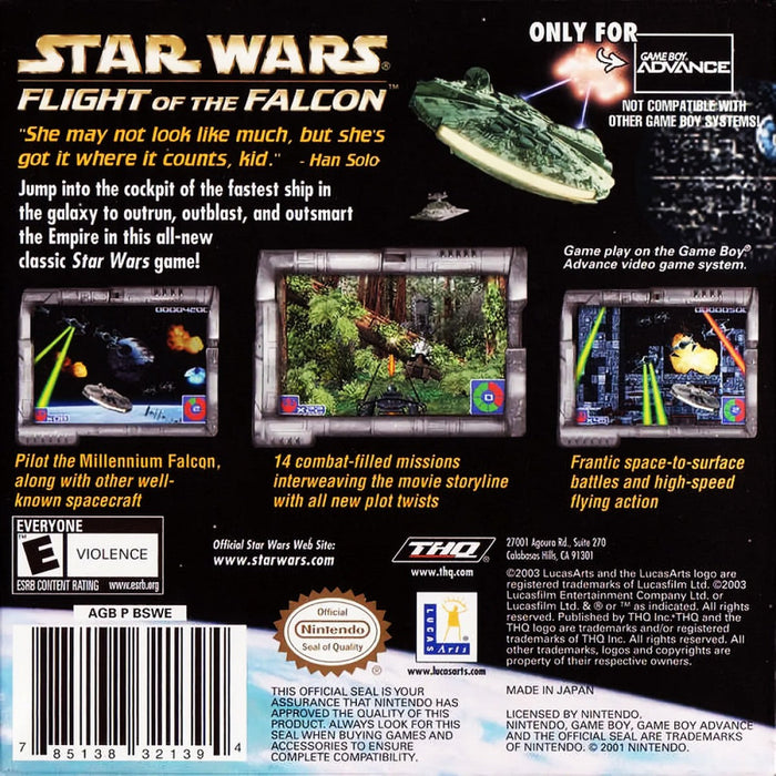 Star Wars: Flight of the Falcon – Game Boy Advance (GBA) - for just $5.99! 