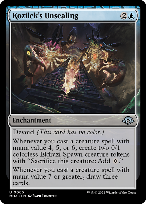 Kozilek's Unsealing (MH3-065) - Modern Horizons 3: (devoid) - for just $0.11! 