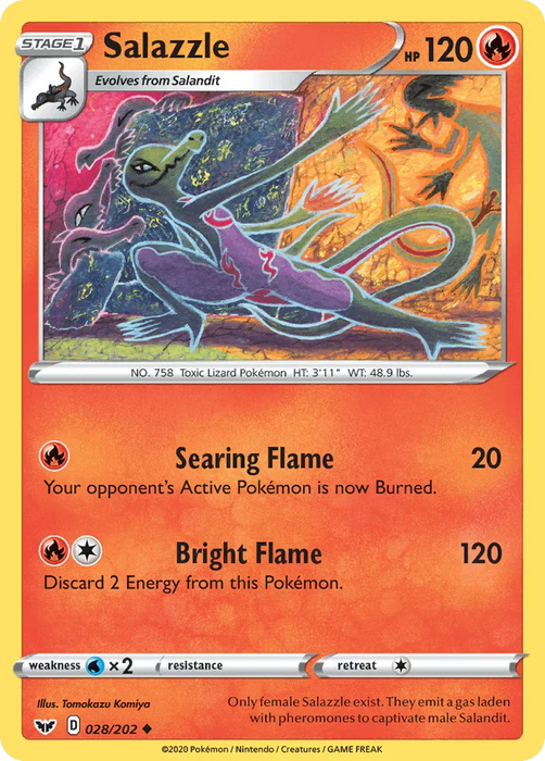 Salazzle (028/202) [Sword & Shield: Base Set] - for just $0.10! 