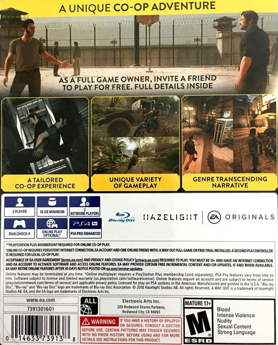 A Way Out – PlayStation 4 (PS4) - for just $49.99! 
