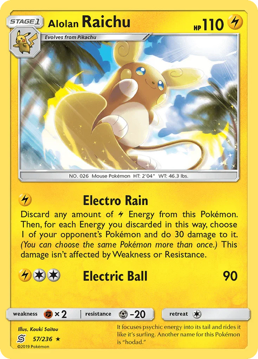 Alolan Raichu (57/236) [Sun & Moon: Unified Minds] - for just $2.80! 