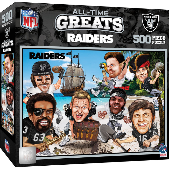 Las Vegas Raiders - All Time Greats 500 Piece Jigsaw Puzzle - Just $19.99! Shop now at Retro Gaming of Denver