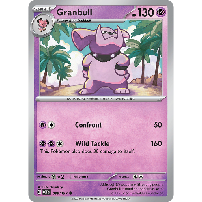 Granbull (088/197) [Scarlet & Violet: Obsidian Flames] - Just $0.03! Shop now at Retro Gaming of Denver