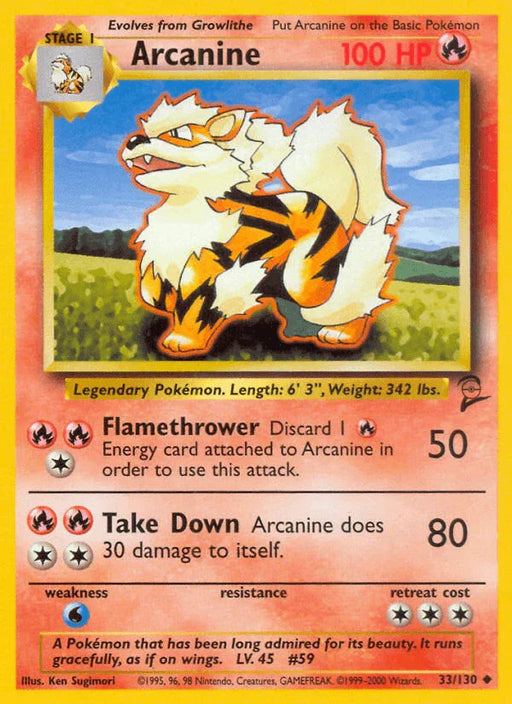 Arcanine (33/130) [Base Set 2] - for just $0.80! 