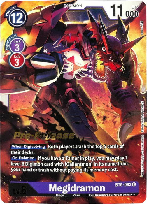 Megidramon [BT5-083] [Battle of Omni Pre-Release Promos] - Just $0.55! Shop now at Retro Gaming of Denver