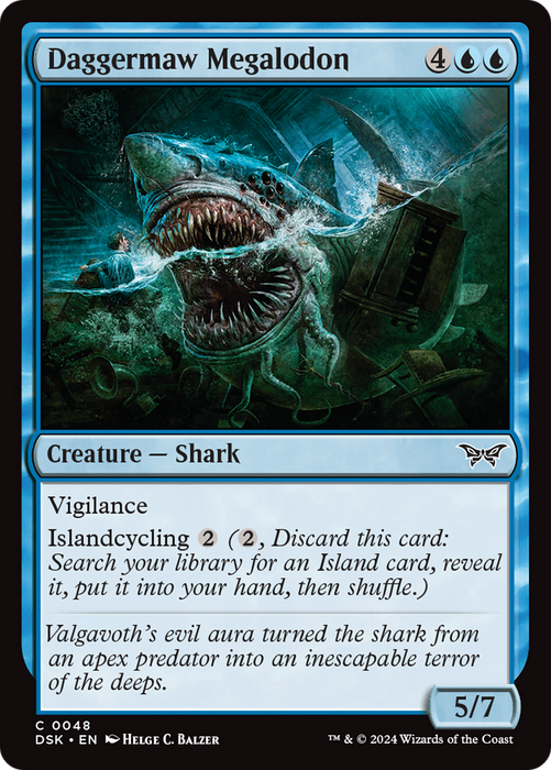 Daggermaw Megalodon (DSK-048) - Duskmourn: House of Horror Foil - for just $0.02! 