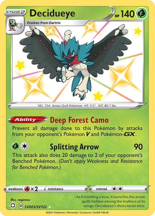 Decidueye (SV003/SV122) [Sword & Shield: Shining Fates] - for just $1.75! 