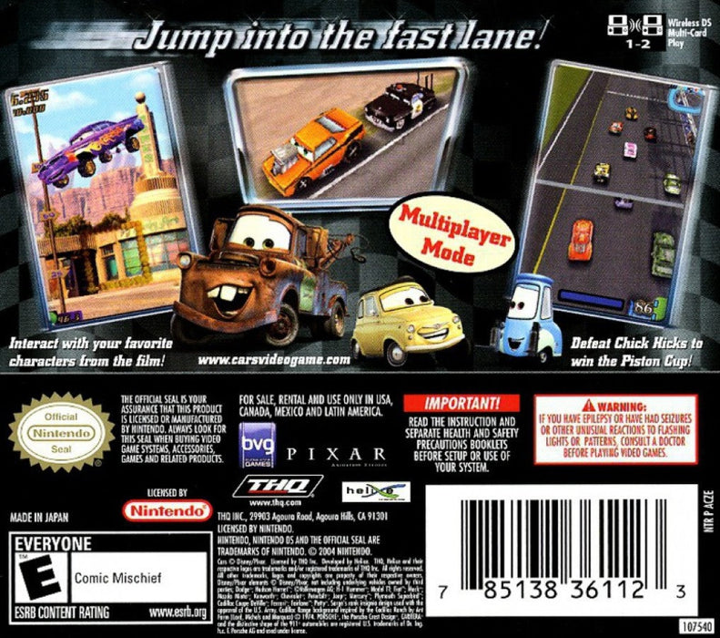 Disney Pixar Cars – Nintendo DS (DS) - for just $4.99! 