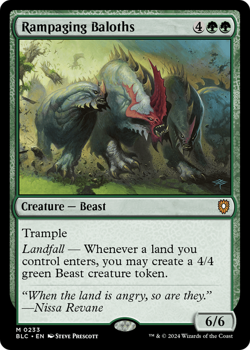 Rampaging Baloths (BLC-233) - Bloomburrow Commander - for just $0.14! 