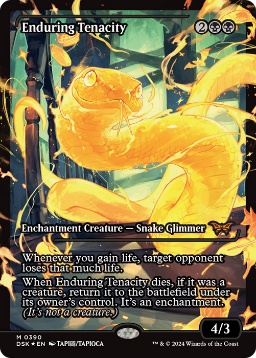 Enduring Tenacity (DSK-390) - Duskmourn: House of Horror: (Showcase) Foil - for just $17.18! 