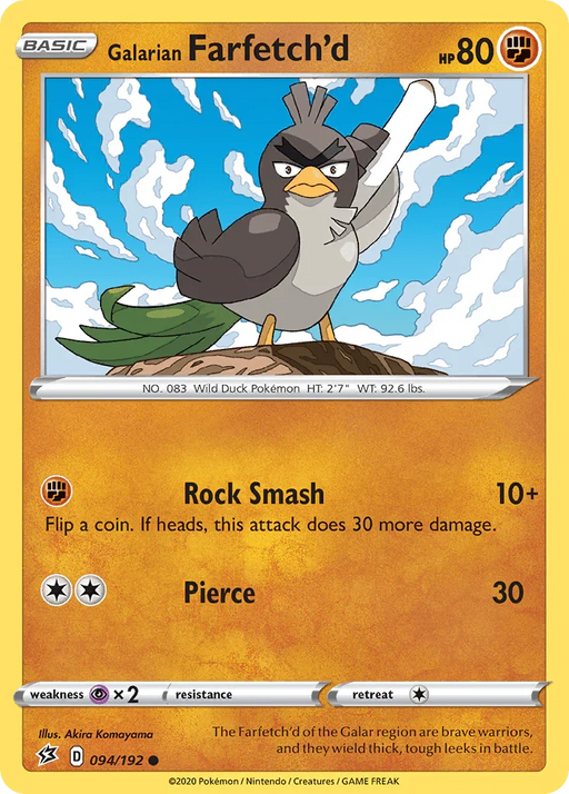 Galarian Farfetch'd (094/192) [Sword & Shield: Rebel Clash] - for just $0.10! 