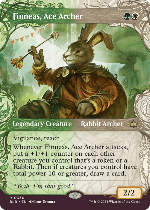 Finneas, Ace Archer (BLB-330) - Bloomburrow: (Showcase) (Borderless) - for just $0.27! 