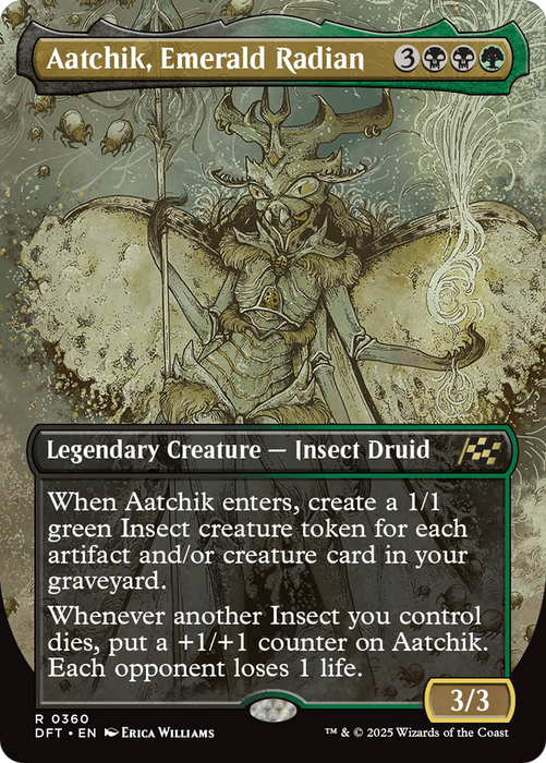 Aatchik, Emerald Radian (DFT-360) - Aetherdrift (Borderless) Foil - for just $0.15! 